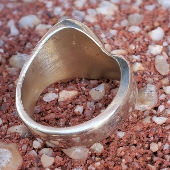 Vintage‎ sterling abstract ring 7.75-8 - Picture 4 of 8